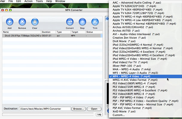 AVI to MP4 Converter for Mac