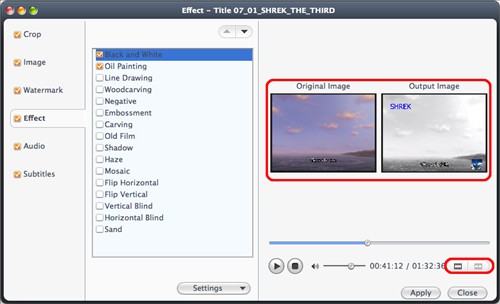 Compare the edited video with the source one
