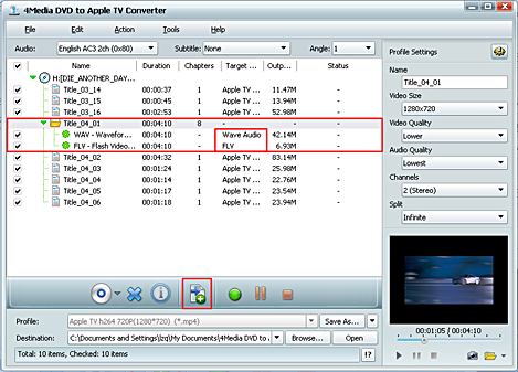 Convert DVD to Apple TV format