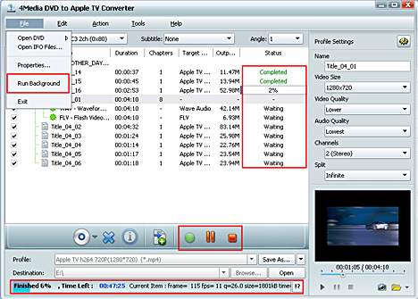 4Media DVD to Apple TV Converter