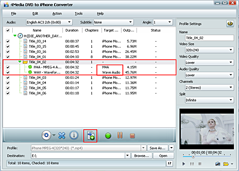 Convert DVD to iPhone MP4