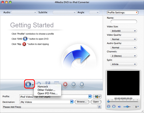 Convert DVD to iPod movie