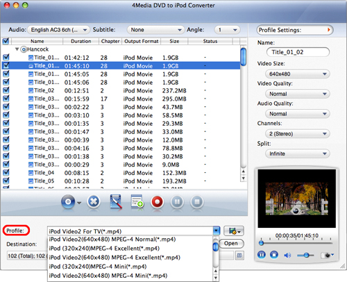 How to convert DVD to iPod video