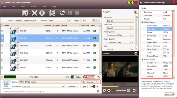 How to convert DVD to MPEG-4 videos