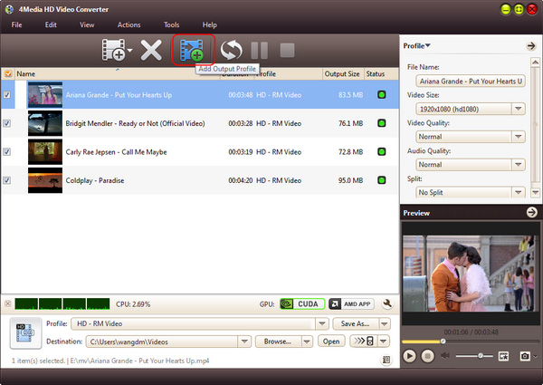 How to convert HD video files