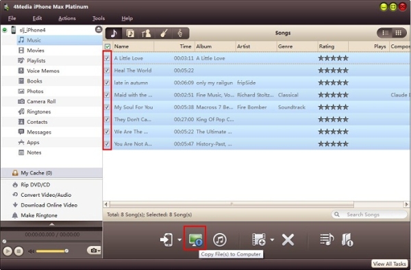Backup iPhone movies to computer