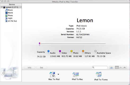 How to transfer iPod to Mac