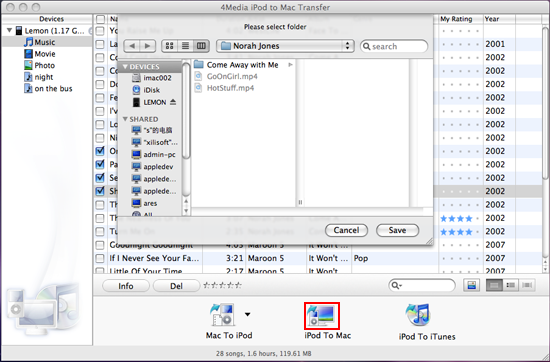 iPod to Mac Transfer