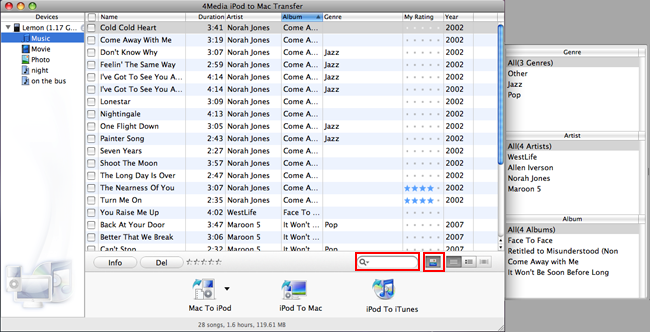 EXport photos from iPod to Mac