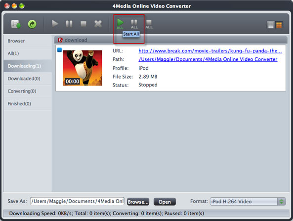 Mac online FLV video converting