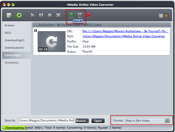 Convert online videos on Mac