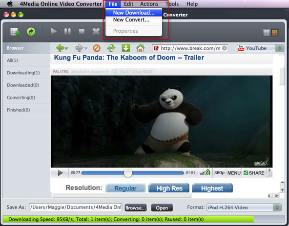 Converting Online videos to Mac