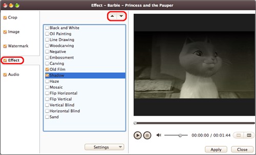 Add Effect to video