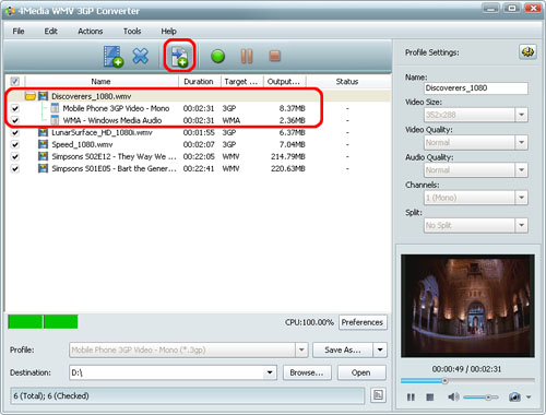 3GP to WMV converting