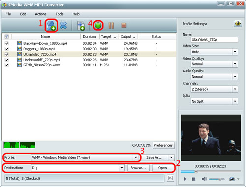 How to convert WMV to MP4