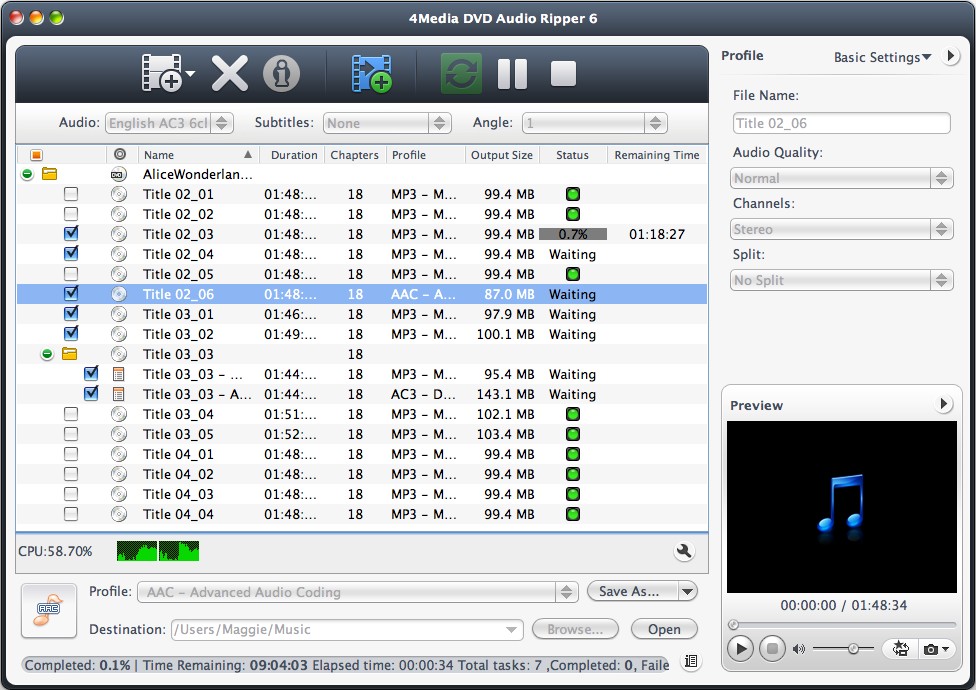 4Media DVD to Audio Converter for Mac