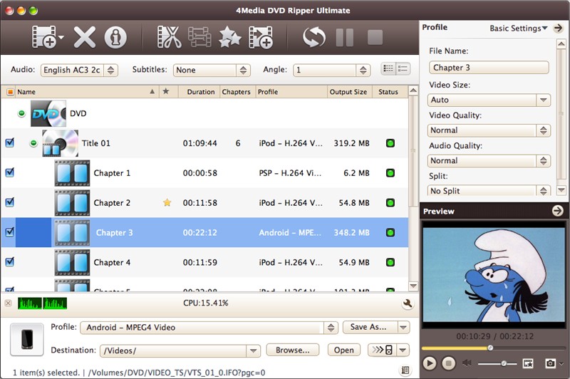 4Media DVD to Video Ultimate for Mac