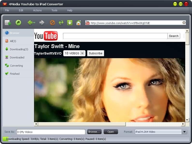 4Media YouTube to iPad Converter