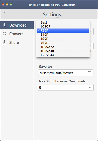 4Media YouTube to MP3 Converter for Mac Screenshot
