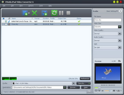 choose output formats